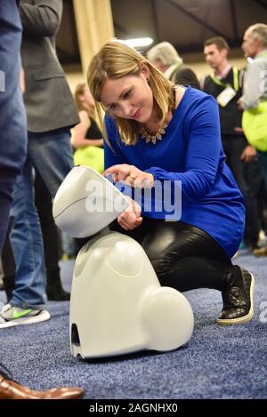 Buddy Personal Assistant Roboter von Blue Frog Robotics präsentiert auf der CES vorgestellt Event auf der CES, Consumer Electronics Show, Las Vegas, Nevada, USA Stockfoto