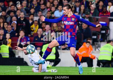 BARCELONA-DEZ 18: Griezmann spielt in der Liga Match zwischen dem FC Barcelona und Real Madrid im Camp Nou Stadion am Dezember 18, 2019 in Barcelon Stockfoto