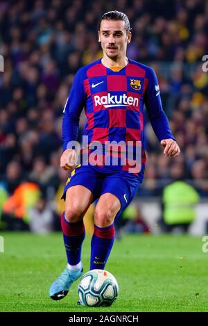 BARCELONA-DEZ 18: Griezmann spielt in der Liga Match zwischen dem FC Barcelona und Real Madrid im Camp Nou Stadion am Dezember 18, 2019 in Barcelon Stockfoto