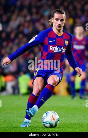 BARCELONA-DEZ 18: Griezmann spielt in der Liga Match zwischen dem FC Barcelona und Real Madrid im Camp Nou Stadion am Dezember 18, 2019 in Barcelon Stockfoto