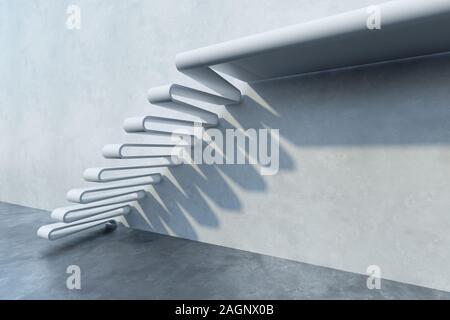 Treppe nach oben, 3d Rendering Stockfoto