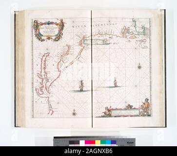 Letzte s. Der Text beinhaltet taub. Inhalt Liste der Karten. NYPL kopieren unvollkommen: Karte 34, Paskaert van de Zuydt en Noort Rivier in 't Groot, wollen. Lawrence H. Schlachtung; die Sammlung der 331. Zitat/Referenz: Phillips 473 Citation/Referenz: Koeman, C. Atlantes Neerlandici, IV, S. 196 Davidson (1988) S. 6-17 Lawrence H. Schlachtung Sammlung; 550 b.; Pas caerte van Nieu Nederlandt en de Engelsche Virginies van Cabo Cod tot Cabo Canrick. Stockfoto