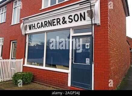 WH Garner & Sohn, traditionelle Cheshire Metzger, 18 Warrington Road, Cuddington, Northwich, Cheshire, England, UK, CW8 2LJ Stockfoto