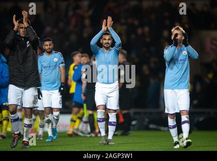Bernardo Silva von Mann Stadt während der carabao Cup QF Übereinstimmung zwischen Oxford United und Manchester City an der Kassam Stadion, Oxford, England am 18 Deze Stockfoto