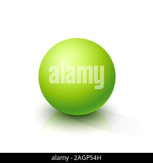 Saure grüne Kugel auf einem weißen Hintergrund. Vector Illustration Stock Vektor