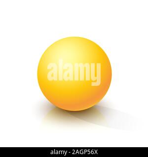 Gelbe Kugel auf einem weißen Hintergrund. Vector Illustration Stock Vektor
