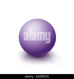 Purpurrote Kugel auf einem weißen Hintergrund. Vector Illustration Stock Vektor