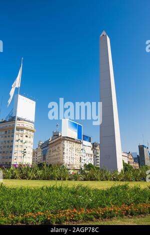 Obelisk, Plaza De La Republica, Buenos Aires, Argentinien Stockfoto