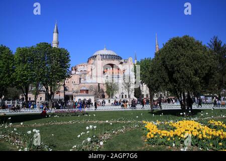 Ayasofya Moschee: die Hagia Sophia in Istanbul, Türkei. Stockfoto