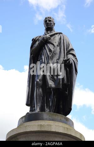 Glasgow Schottland George Square Statue von Lieutenant General Sir John Moore 1761-1801 Mitbürger dieses Denkmal errichtet haben 1819 Stockfoto