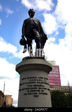 Glasgow Schottland George Square Statue von Feldmarschall Lord Clyde 1792-1863 Denkmal für seine Ditinguished Militärdienst errichtet von seinem Gefährten citiz Stockfoto