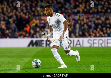 BARCELONA, 18-12-2019. LaLiga 2019 / 2020 Datum 10. Barcelona-Real Madrid. Rodrygo geht von Real Madrid Credit: Pro Schüsse/Alamy leben Nachrichten Stockfoto