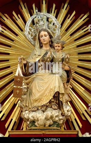 Virgen del Carmen, Sieg Kirche, Puerto Real, Provinz Cadiz, Andalusien, Spanien, Europa. Stockfoto