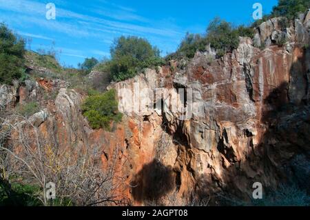 Naturdenkmal - Mina La Jayona-, Fuente del Arco, Badajoz Provinz, Region Extremadura, Spanien, Europa. Stockfoto