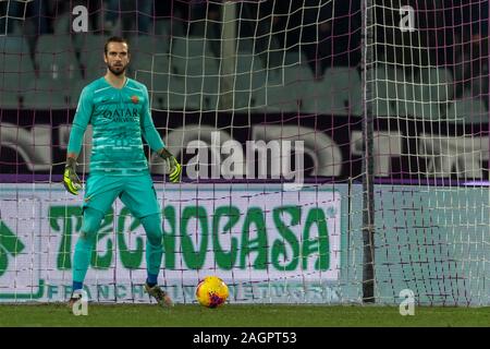 Pau Lopez Sabata (Roma) während Erie der Italienischen eine "Übereinstimmung zwischen Fiorentina 1-4 Roma auf Artemio Franchi Stadion am 20 Dezember, 2019 in Florenz, Italien. Credit: Maurizio Borsari/LBA/Alamy leben Nachrichten Stockfoto