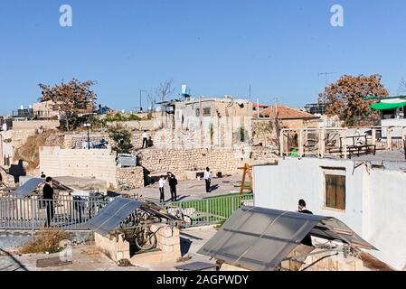 Auf den Dächern der alten Stadt, Jerusalem. Stockfoto