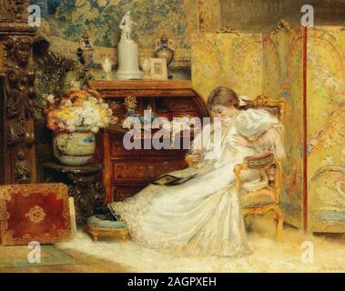 Das zarte Geschöpf. Museum: private Sammlung. Autor: Konstantin Yegorovich Makovsky. Stockfoto