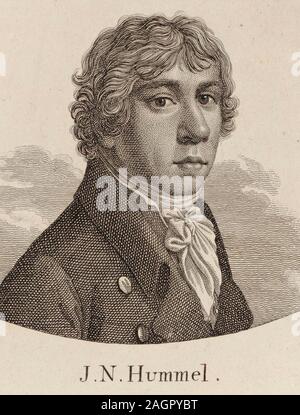 Portrait von Johann Nepomuk Hummel (1778-1837). Museum: private Sammlung. Autor: anonym. Stockfoto