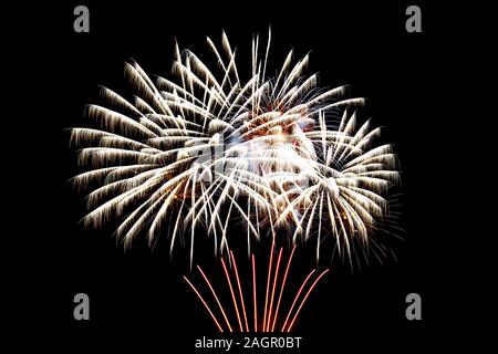 Feuerwerk in den Nachthimmel, Feier Konzept. Stockfoto