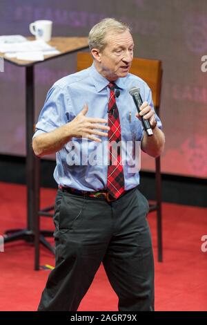 Tom Steyer an der Teamsters Präsidentenforum in Cedar Rapids, Iowa. Stockfoto