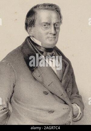 Portrait des Komponisten Franz Lachner (1803-1890). Museum: private Sammlung. Autor: anonym. Stockfoto