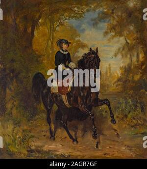 Kaiserin Elisabeth von Österreich auf dem Pferd. Museum: private Sammlung. Autor: franz ADAM. Stockfoto