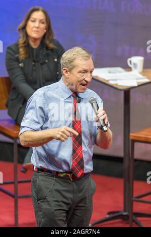 Tom Steyer an der Teamsters Präsidentenforum in Cedar Rapids, Iowa. Stockfoto