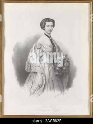 Porträt von Kaiserin Elisabeth von Österreich. Museum: private Sammlung. Autor: Franz Hanfstaengl. Stockfoto