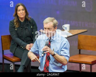 Tom Steyer an der Teamsters Präsidentenforum in Cedar Rapids, Iowa. Stockfoto