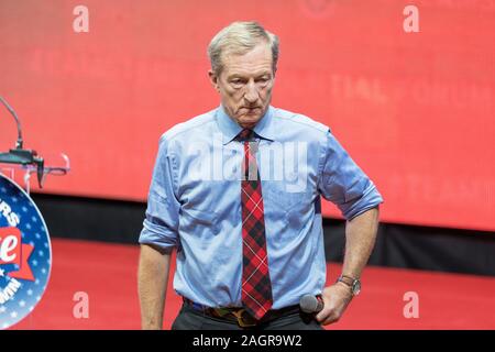 Tom Steyer an der Teamsters Präsidentenforum in Cedar Rapids, Iowa. Stockfoto