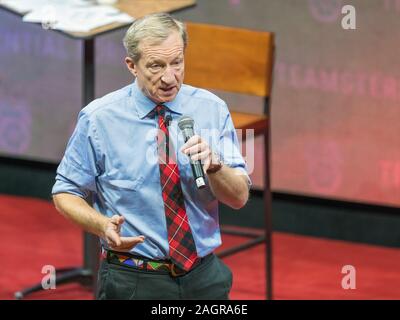 Tom Steyer an der Teamsters Präsidentenforum in Cedar Rapids, Iowa. Stockfoto