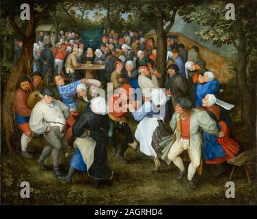 Hochzeit tanzen. Museum: Musée des Beaux-Arts, Bordeaux. Autor: Jan Brueghel der Ältere. Stockfoto