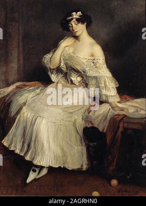 Portrait von Colette (1873-1954). Museum: Museu Nacional d'Art de Catalunya, Barcelona. Autor: Jacques - EMILE BLANCHE. Stockfoto