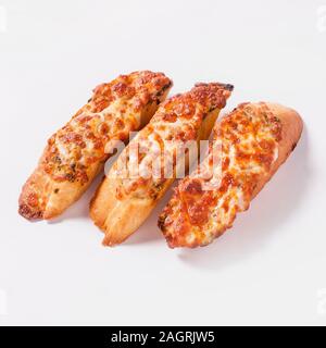 Drei Knoblauch Brot mit Käse Stockfoto