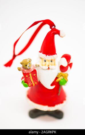 Vater Christbaumschmuck mit präsentiert. Stockfoto