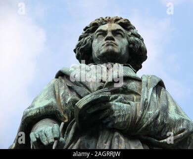 Das Denkmal von Ludwig van Beethoven. Bonn, Deutschland. Stockfoto