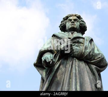 Das Denkmal von Ludwig van Beethoven. Bonn, Deutschland. Stockfoto