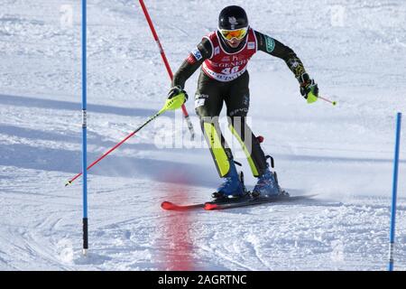 Val d'Isére, Frankreich, 15. Dezember 2019 Lukas Winter USA Ski slalom der Männer Audi FIS Alpine Ski World Cup 2019/20 Stockfoto