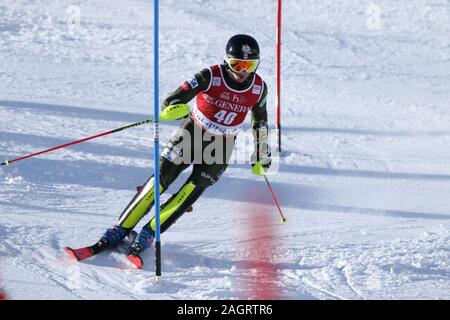 Val d'Isére, Frankreich, 15. Dezember 2019 Lukas Winter USA Ski slalom der Männer Audi FIS Alpine Ski World Cup 2019/20 Stockfoto