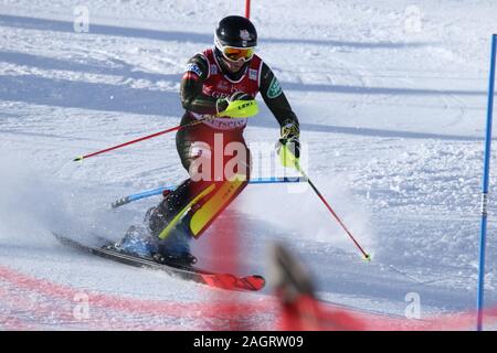 Val d'Isére, Frankreich, 15. Dezember 2019 Lukas Winter USA Ski slalom der Männer Audi FIS Alpine Ski World Cup 2019/20 Stockfoto