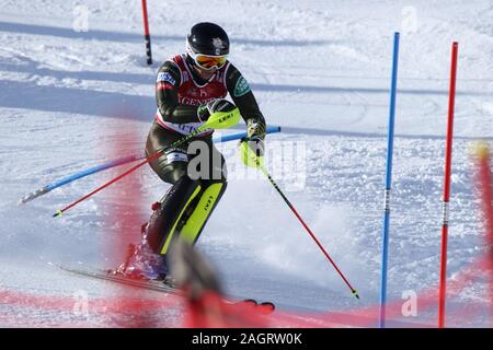 Val d'Isére, Frankreich, 15. Dezember 2019 Lukas Winter USA Ski slalom der Männer Audi FIS Alpine Ski World Cup 2019/20 Stockfoto