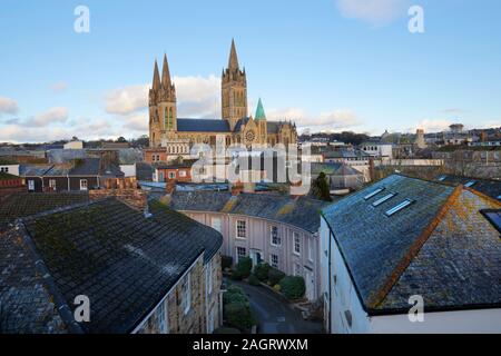 Die berühmte Kathedrale von Truro in Cornwall Hauptstadt Stockfoto