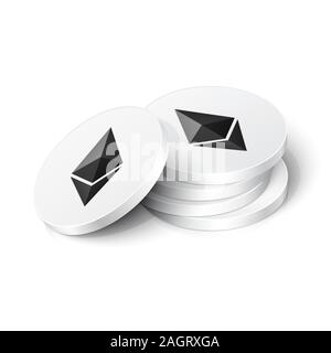 Des Astraleums cryptocurrency Tokens. Vector Illustration Stock Vektor