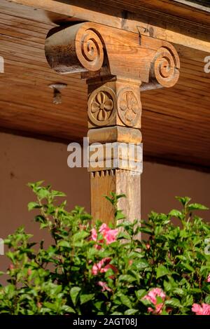 Claustro, San Juan Cotzal, Departamento del Quiché, Triángulo Ixil, Guatemala, Mittelamerika. Stockfoto