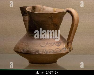 Jarra celtibera, siglos IV-I ein. C, Cerro de San Miguel, Ourense, Museo de la Romanización, Calahorra, La Rioja, Spanien, Europa. Stockfoto