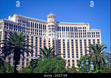 Das Bellagio Hotel und Kasino auf dem Strip in Las Vegas, Nevada. Stockfoto