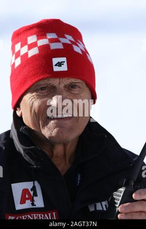 Val d'Isére Dec 15 2019, Ante Kostelic vor, Vater und alpine Ski Trainer von Janica und Ivica und der Kroatischen Alpine Ski Team Stockfoto