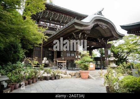 Tempel Eingang an der Daishoin Schrein in Miyajima, Japan Stockfoto