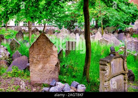 Alter Jüdischer Friedhof, Prag, Tschechische Republik, Stockfoto