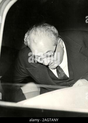 Italienischen christdemokratischen Politiker Silvio Milazzo, Rom, Italien 1950 s Stockfoto